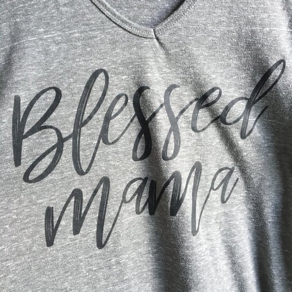 ⚪ 3/$15  Blessed Mama super soft tee - Picture 2 of 9